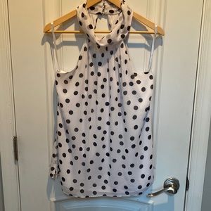 White House Black Market Polka Dot Blouse, Size 10